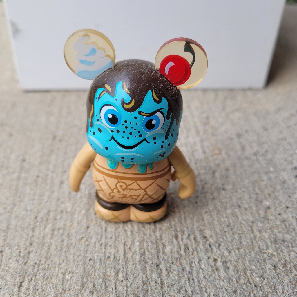 Loose Disney Vinylmation figure with an ice-cream sundae design, marketplace listing photo